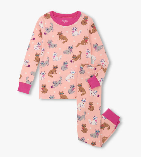 2 Piece Pajamas (Long Sleeve) - Little Kitties