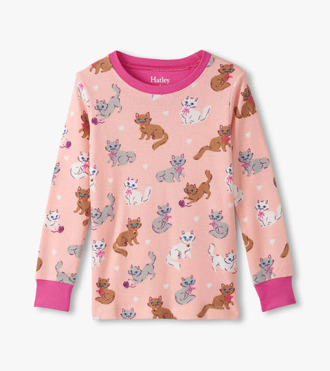 2 Piece Pajamas (Long Sleeve) - Little Kitties