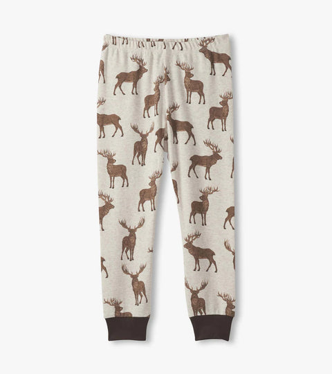 2 Piece Pajamas (Long Sleeve) - Pine Brush Stags