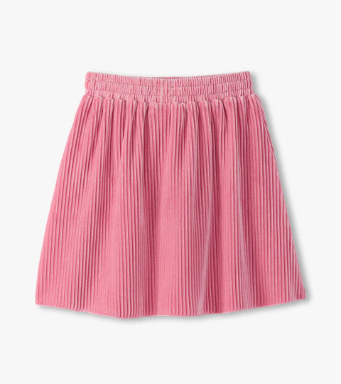 Skirt - Sea Pink Pleated Velour
