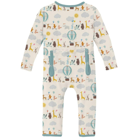 Coverall (2 Way Zipper) - Natural Animal Parade