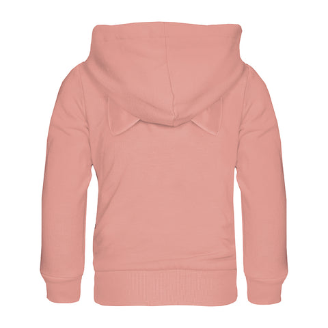 Fleece Hoodie with Cat Ears - Blush
