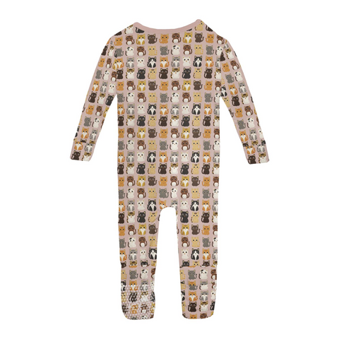 Convertible Coverall (2 Way Zipper) - Baby Rose Cats