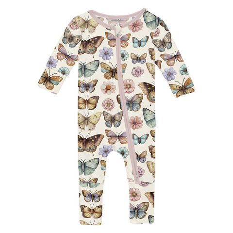 Convertible Coverall (2 Way Zipper) - Botanical Butterflies