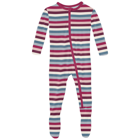 Footie (Snaps/2-Way Zipper) - Jingle Bell Stripe