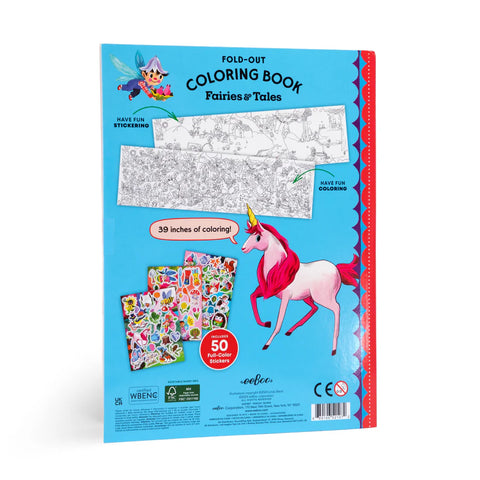 Image shows the back cover for the coloring book