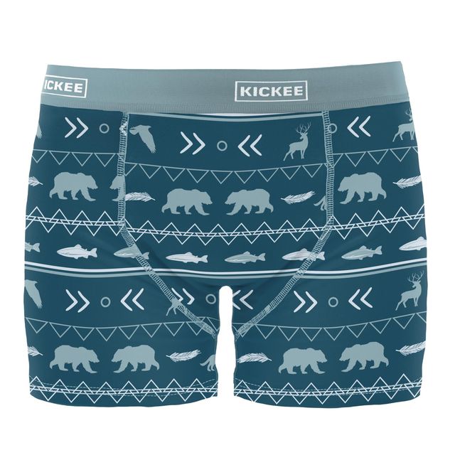 Men's Boxer Brief - Peacock Native Tribal Lore