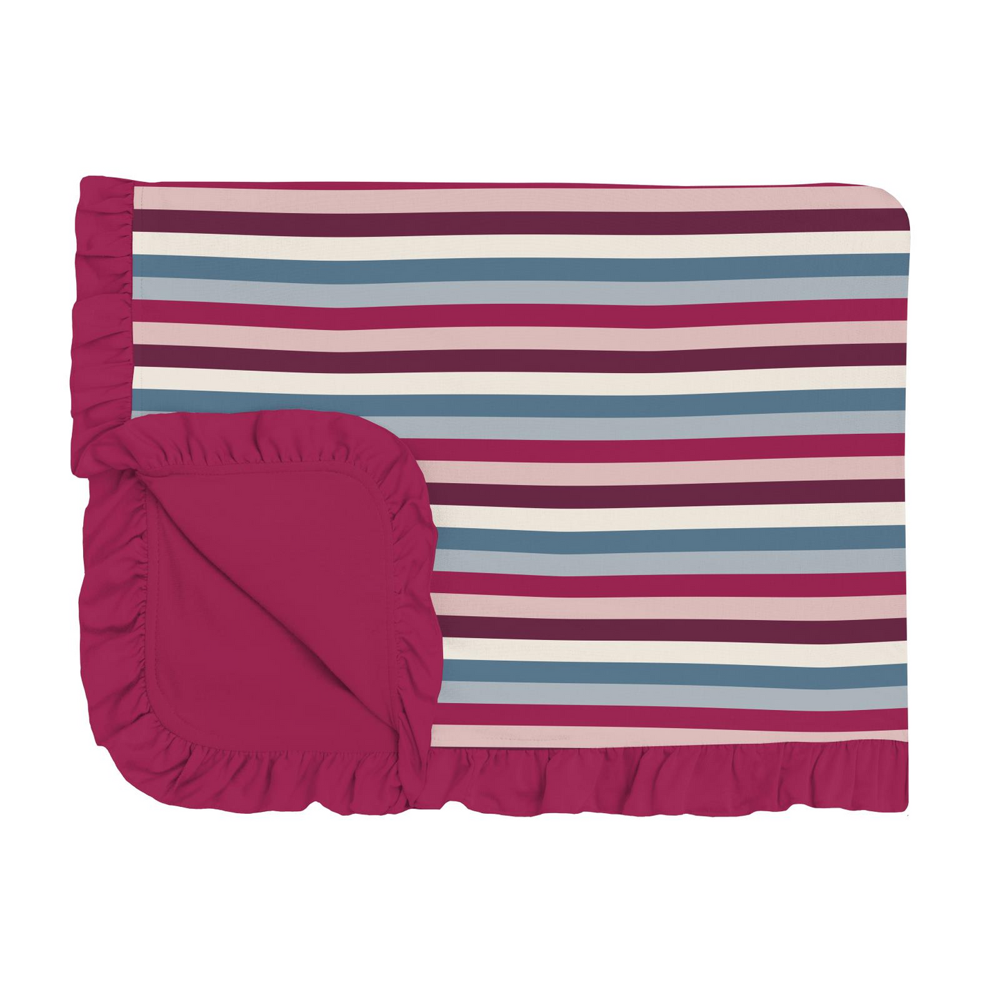 Toddler Blanket with Ruffles - Jingle Bell Stripe