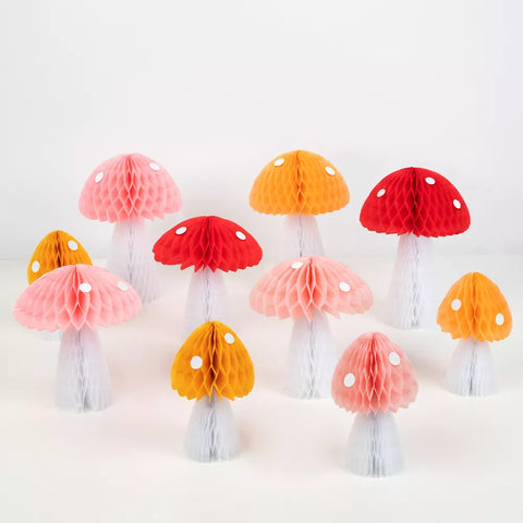 Decoration - Honeycomb Mushrooms (10pc)