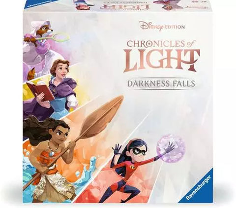 Image shows the box for Chronicles of Light: Darkness Falls. It shows several female DIsney characters in a fighting stance.