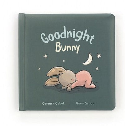 Board book called Goodnight Bunny with sleeping bunny on cover