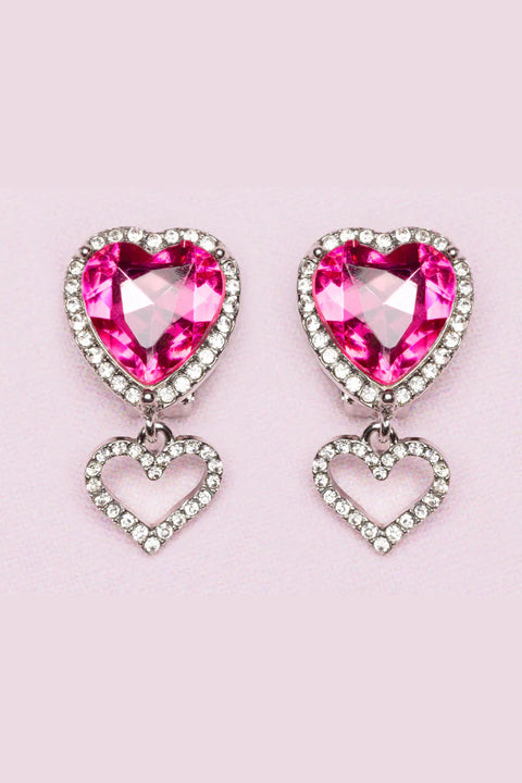 Jewelry (Kids) - Boutique Heart Jewel Clip On Earrings