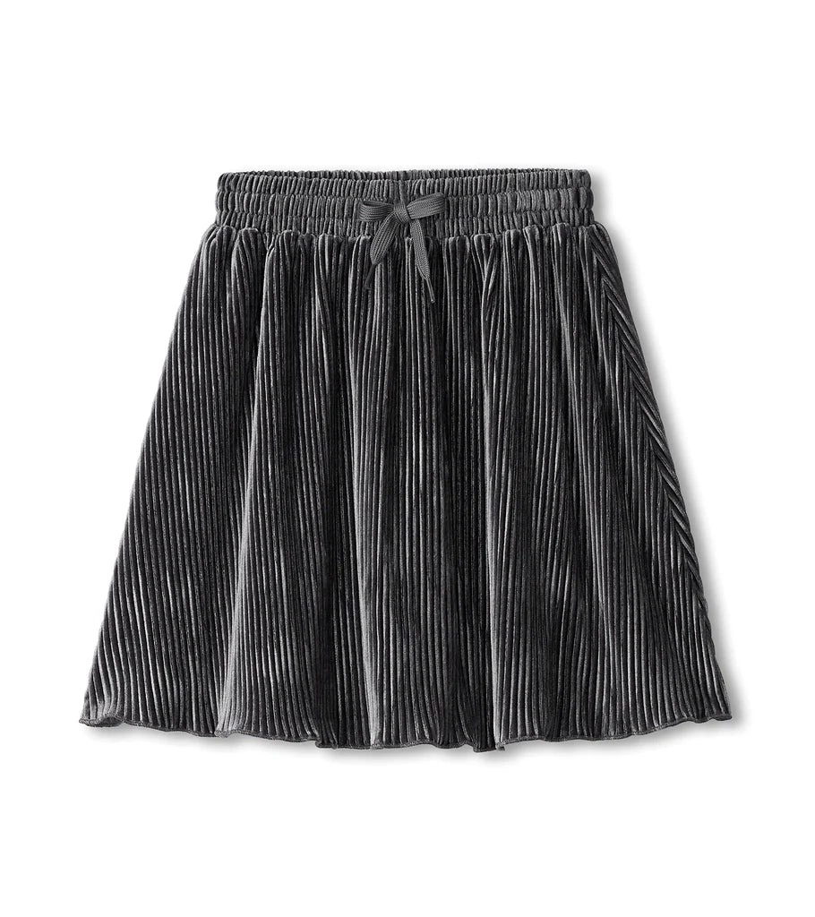 Skirt - Silver Shine Pleated Velour