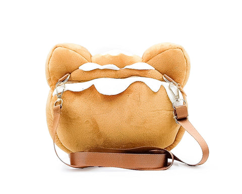 Image shows a back view of the cinnamon roll Red Panda bag