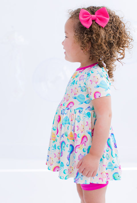 Last One - Size 3T: Peplum Set - Coral