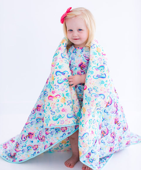 Toddler Birdie Quilt - Coral + Brielle