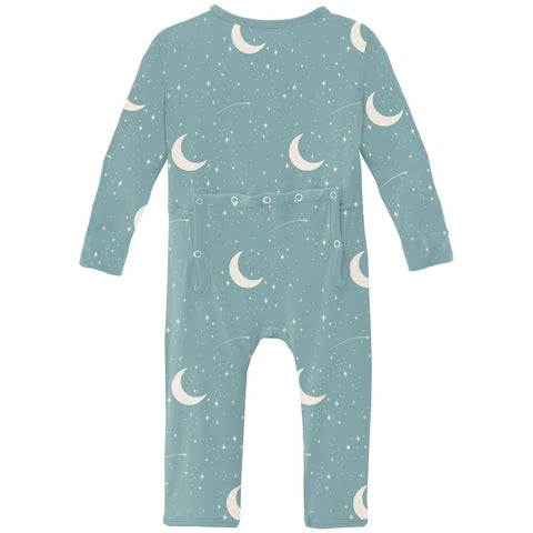 Coverall (Snaps/2 Way Zipper) - Jade Starry Sky & Moon
