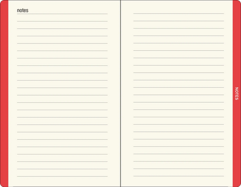 Image shows an empty page for notes