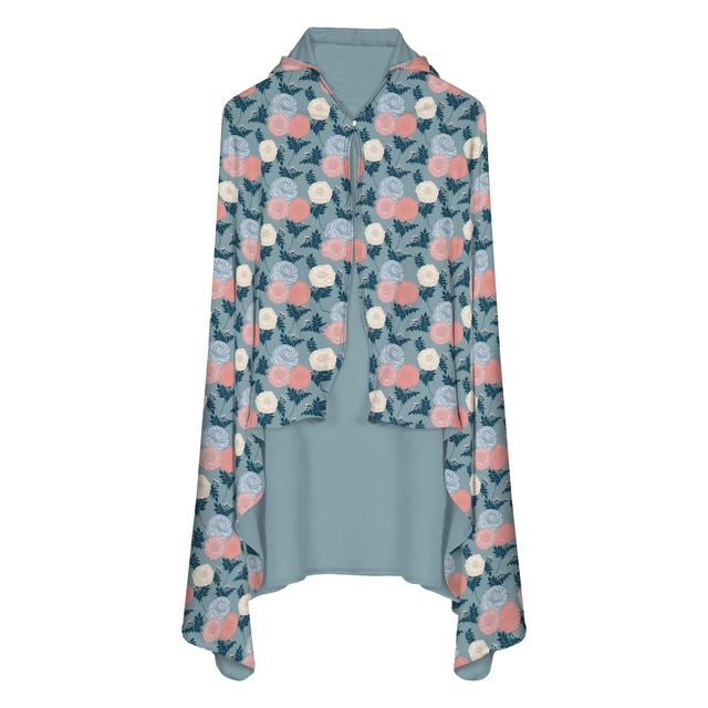 Fleece Hooded Blanket - Stormy Sea Enchanted Floral