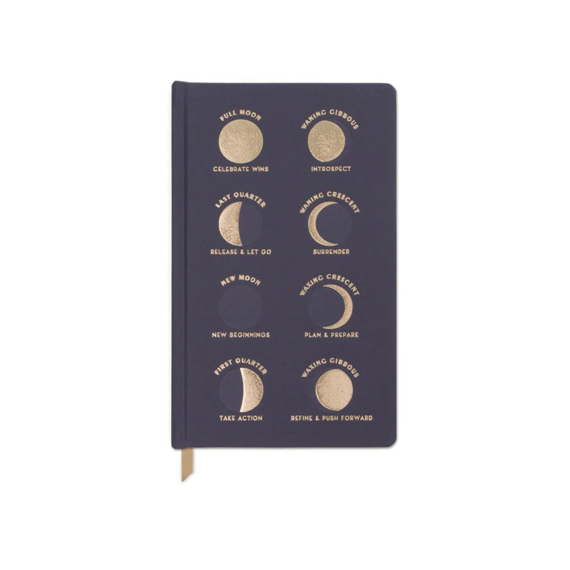 Journal (Hardcover) - Charcoal Moon Phases