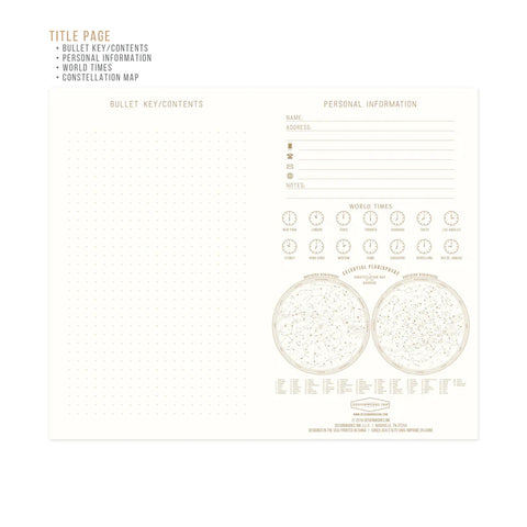 Journal (Hardcover) - Navy Fabric Constellations