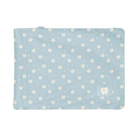 Foldover Pillowcase with Tooth Pouch - Spring Sky Tooth