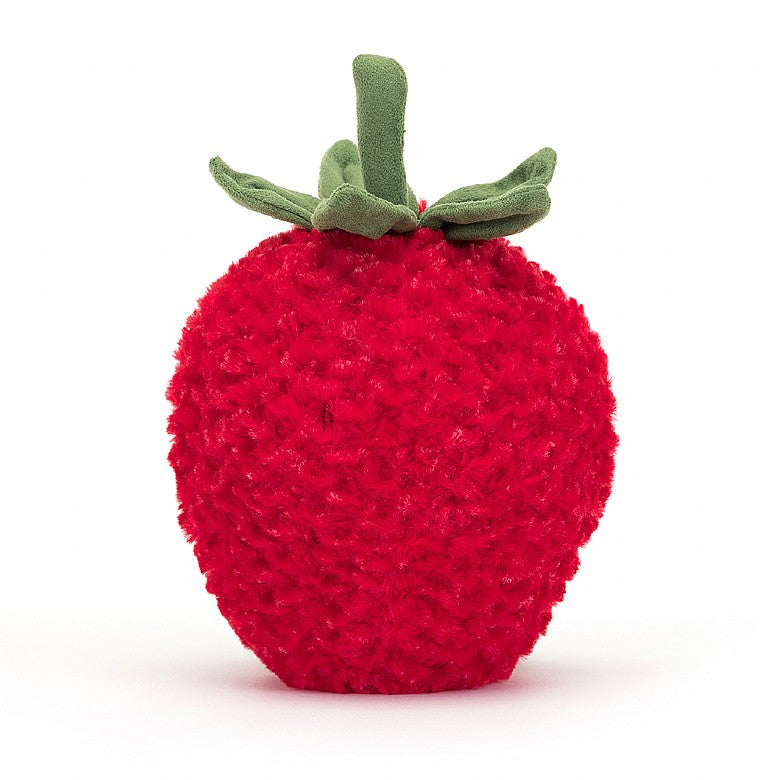 The back view of a stuffed strawberry