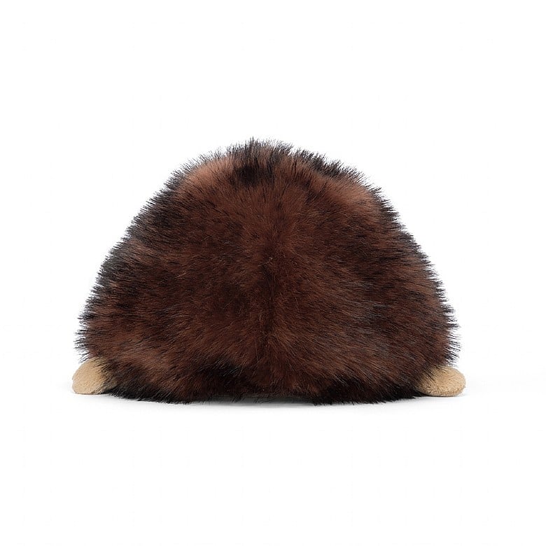 A back view of the stuffed hedgehog