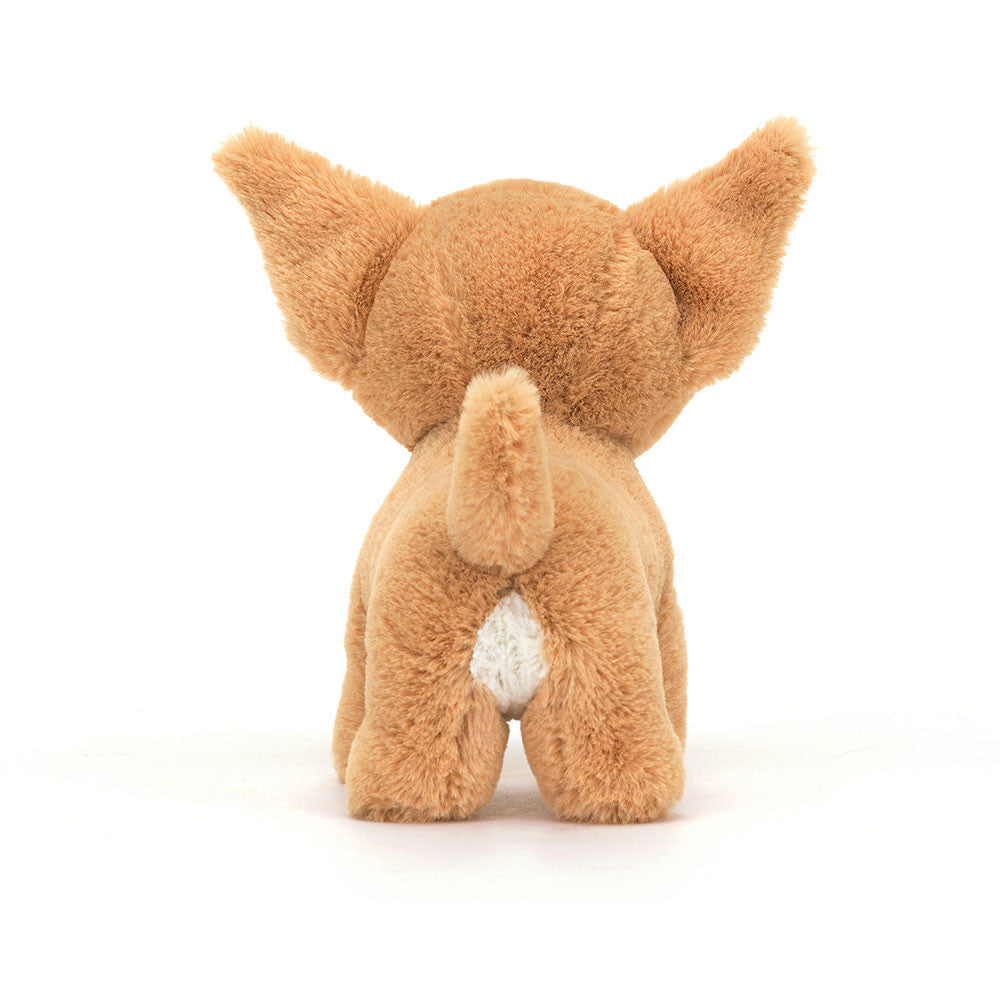 A back view of the stuffed Chihuahua