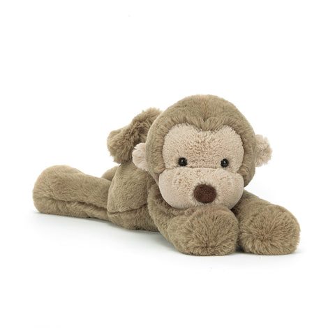 Image shows a soft-looking, floppy stuffed monkey