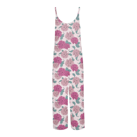 Women's Lounge Romper - Shrinking Violet Peonies