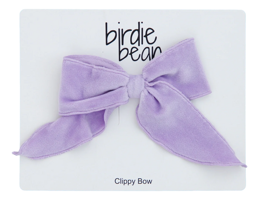 Hair Clip - Lavender Velvet Bow