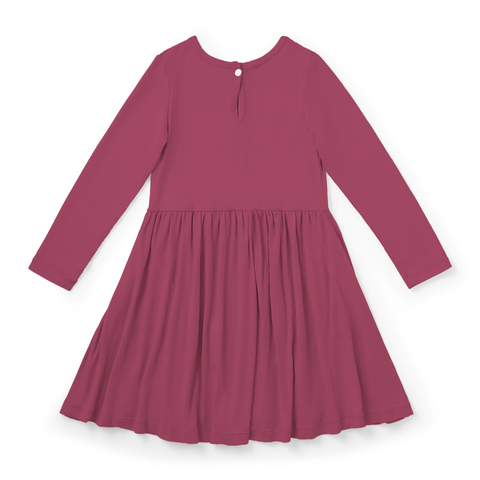 Twirl Dress (Long Sleeve) - Rosehip