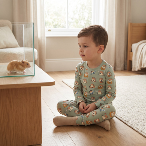 2 Piece Pajamas (Long Sleeve) - Aloe Hamster Antics