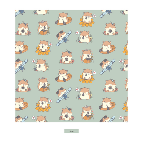 2 Piece Pajamas (Long Sleeve) - Aloe Hamster Antics