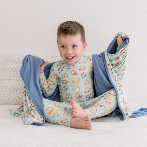2 Piece Pajamas (Long Sleeve) - Aloe Hamster Antics