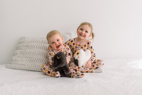 2 Piece Pajamas (Long Sleeve) - Baby Rose Cats