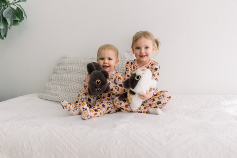 2 Piece Pajamas (Long Sleeve) - Baby Rose Cats