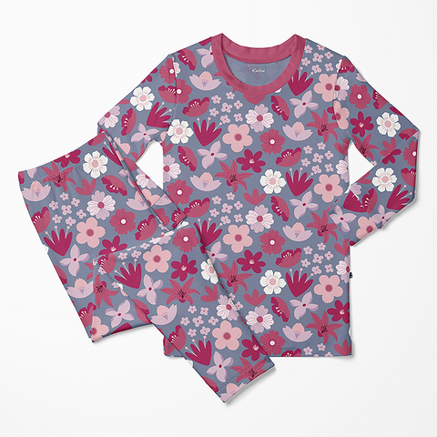 2 Piece Pajamas (Long Sleeve) - Moonlight Picture Day Floral