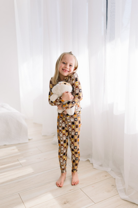 2 Piece Pajamas (Long Sleeve) - Portabella Cats