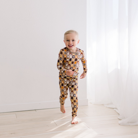 2 Piece Pajamas (Long Sleeve) - Portabella Cats