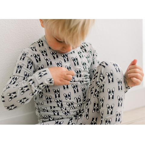 2 Piece Pajamas (Long Sleeve) - Dove Bulldogs