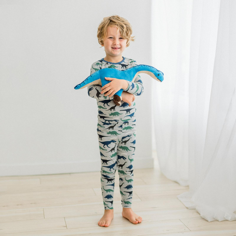 2 Piece Pajamas (Long Sleeve) - Dove Dino Museum