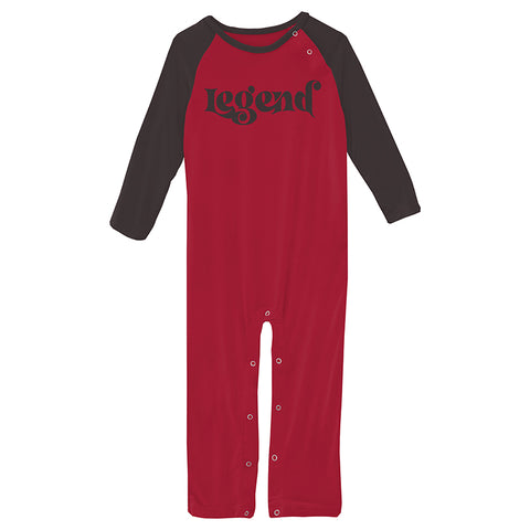 Raglan Romper - Crimson Legend