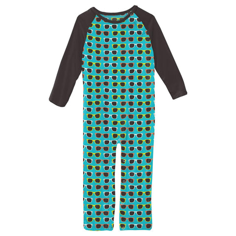 Raglan Romper (Long Sleeve) - Confetti Sunglasses