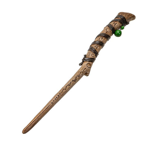 Image shows a side angle view of the magic runes wand.