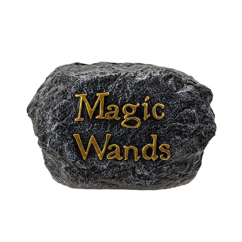 Image shows a front view of the magic wand stand.