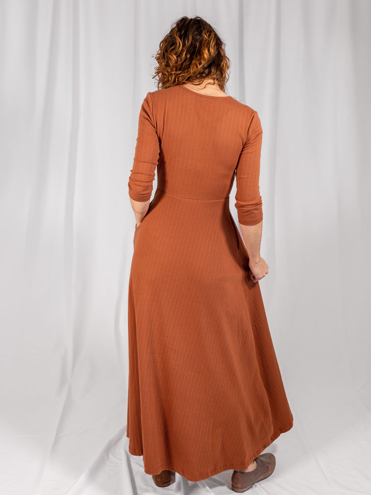 Maxi Dress - Mumbai  Sandstone Rib Knit