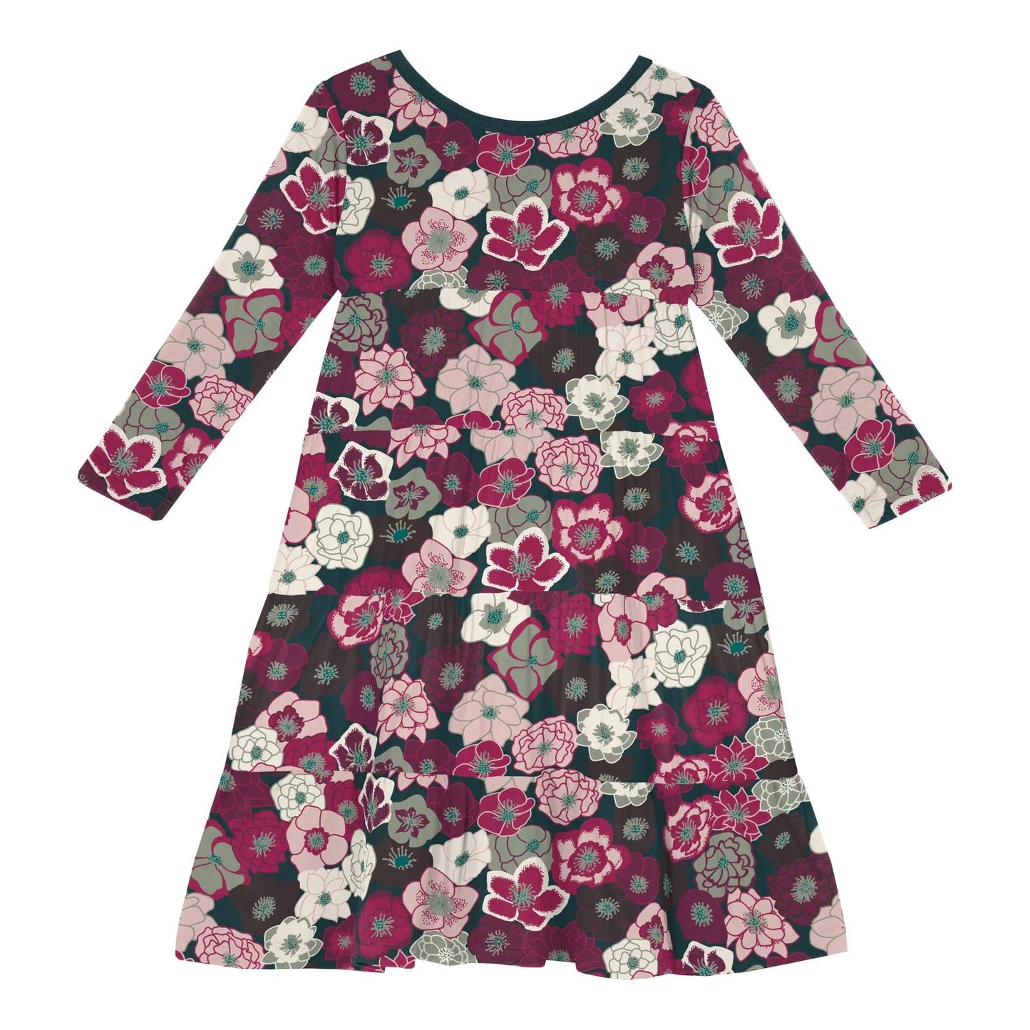 Tiered Dress (Long Sleeve) - Hellebores