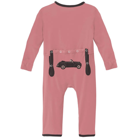 Last One - Size 12-18M: Coverall (Applique + Zipper) - Desert Rose Vintage Cars